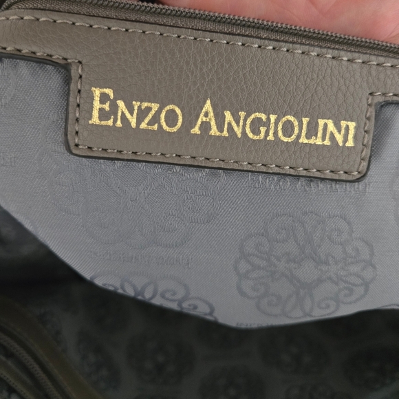 Enzo Angiolini Sequin Metallic Tote Bag Textured Gold Bronze Silver Pattern - Picture 9 of 13